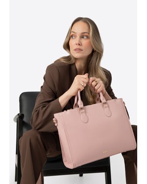 Wittchen Damen-Laptoptasche (14, 5 Zoll) aus Kunstleder, Rosa