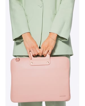 Wittchen Damen-Laptoptasche (15 Zoll) aus Kunstleder, Rosa