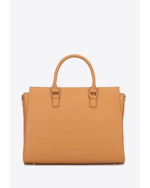 Wittchen Damen-Laptoptasche, 17 Zoll, Hellbraun, Kunstleder, Öko-Leder