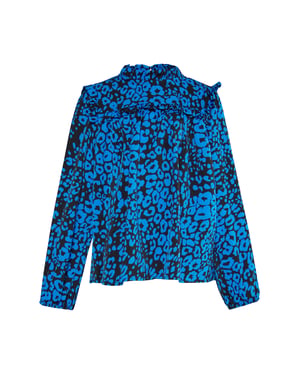 Faina Bluse Mädchen (Kids) Blau Schwarz