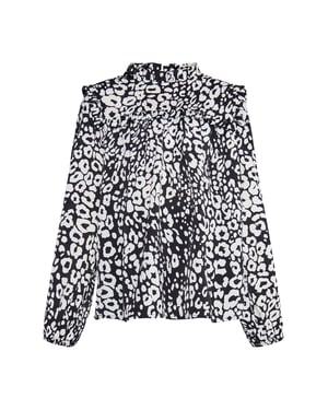 Faina Bluse Mädchen (Kids) schwarz weiss