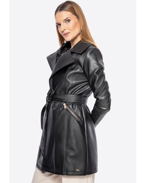 Wittchen Damen-Kunstledermantel Schwarz