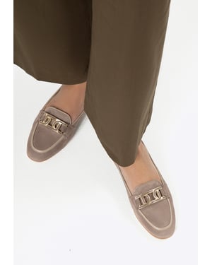 Wittchen Damen-Lederslipper, beige, Naturleder