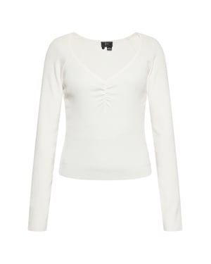 Faina Bluse Damen Wollweiß