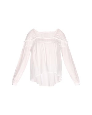 IZIA Bluse Damen Wollweiß