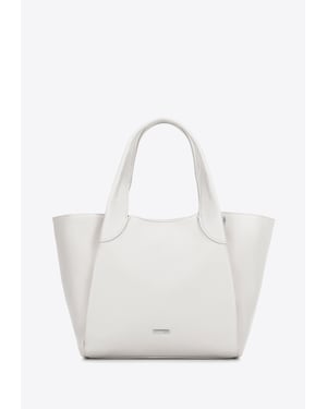 Wittchen Damenkoffer aus Öko-Leder, cremeweiß