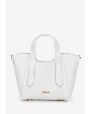 Wittchen Damen-Minikoffer mit abnehmbarer Tasche, cremeweiß, Kunstleder