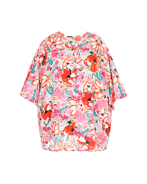 IZIA Bluse in großen Größen Frauen Rose