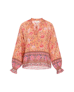 usha Bluse Frauen orange mehrfarbig