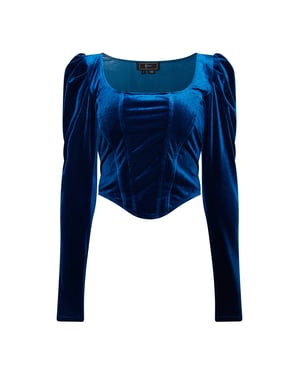 Faina Bluse Damen Smaragd Blau