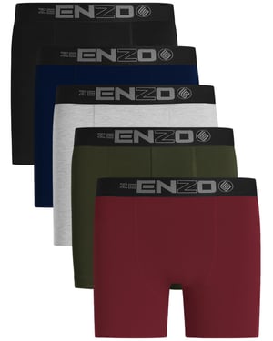 Enzo | 5er-Pack Herren Boxershorts Baumwolle Stretch Unterwäsche