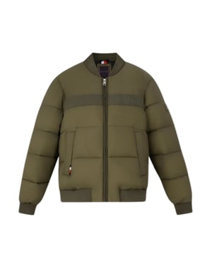 Tommy Hilfiger Grüne High Loft Bomberjacke