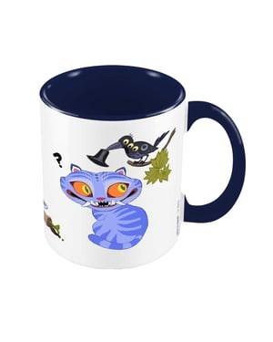 K-Pop Demon Hunters - Kaffeebecher, Zweifarbig, Dämlicher Tiger (Marine/Weiß/Blau)