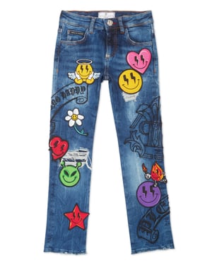 Denim-Hose Loose Fit Smile
