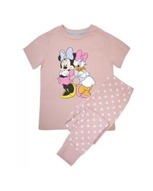 Disney - Schlafanzug mit langer Hose für Mädchen kurzärmlig (Babyrosa)