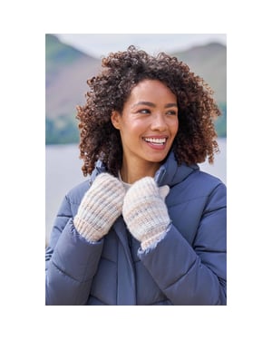 Mountain Warehouse - Damen Fäustlinge, Kunstfell gefüttert Isotherm (Beige)