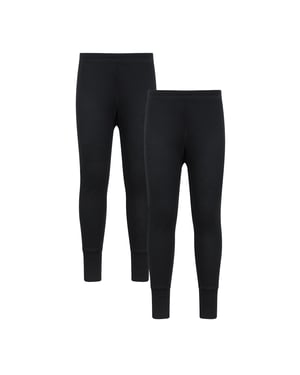 Mountain Warehouse - "Talus" Baselayerhose für Kinder (2er-Pack) (Schwarz)