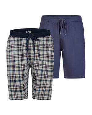 Phil & Co. Berlin Herren Pyjamashorts Cozy Classics 2-Pack Schlafshorts, Pyjama Shorts,