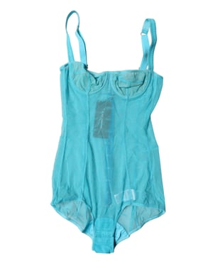 Netz-Bodysuit mit Rundhalsausschnitt