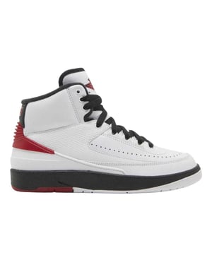Nike - "Air Jordan 2 Retro" Sneaker für Herren, Leder (Weiß/Rot)