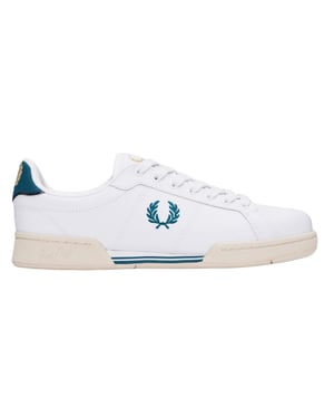 Fred Perry - "Bay Ocean" Logo Sneaker für Herren, Leder (Weiß)
