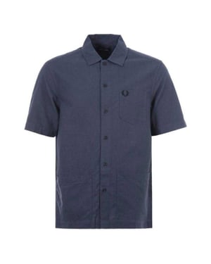 Fred Perry - Hemd für Herren, Tasche, Oxford-Stil (Dunkelblau)