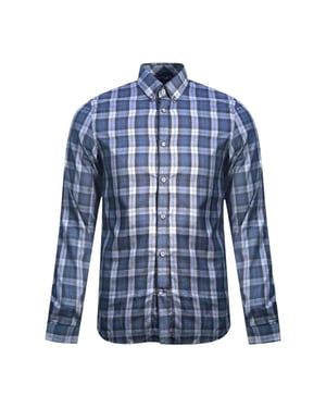 Fred Perry - Hemd für Herren, Langärmlig (Schwarz/Blau)