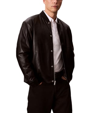 Lederjacke mit Reißverschluss