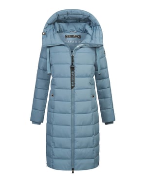 Navahoo Mondmädchen Damen Winter Steppmantel mit Kapuze und Fleecefutter