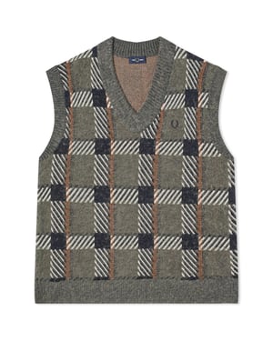 Fred Perry - Pullover-Weste für Herren (Feldgrün)
