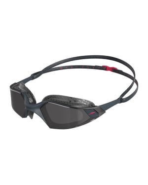 Speedo - "Aquapulse Pro" Schwimmbrille Rauch-Grau für Herren/Damen Unisex (Grau/Rot)