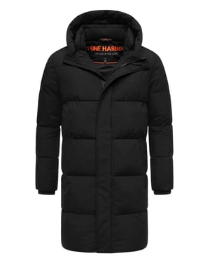 Stone Harbour Herren Steppmantel Hadrieen mit Fleecefutter & Kapuze