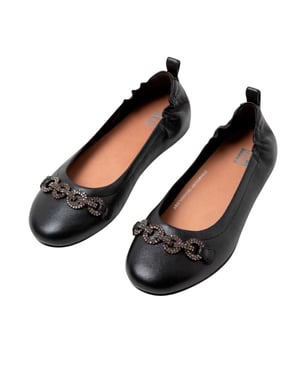 Fit Flop - "Allegro" Glitzer Ballerinas für Damen (Schwarz)