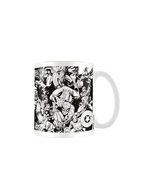 Marvel - Kaffeebecher, Figuren (Weiß/Schwarz)