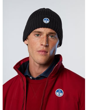 North Sails Beanie Gerippter Strick mit Fleecefutter