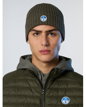 North Sails Beanie Gerippter Strick mit Fleecefutter