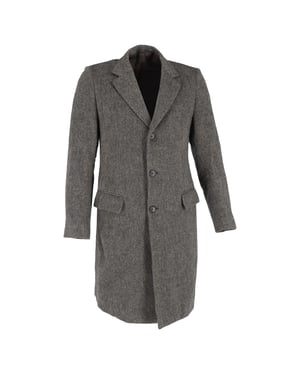 Jil Sander Lange Jacke aus grauer Wolle