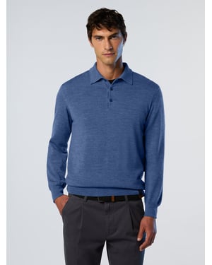 North Sails Pullover Poloshirt aus Merinowolle