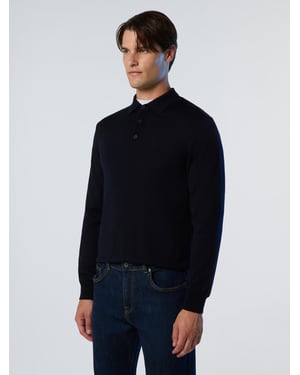 North Sails Pullover Poloshirt aus Merinowolle