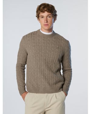 North Sails Pullover Rundhalsausschnitt mit Zopfmuster