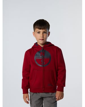 North Sails Kapuzenpullover Durchgehender Reißverschluss mit Maxi-Logo