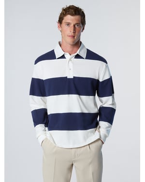 North Sails Rugby-Oberteil Gestreiftes Langarmshirt