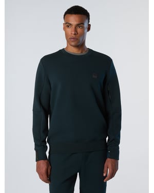 North Sails Sweatshirt Tauchgewebe mit Rundhalsausschnitt