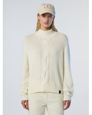North Sails Pullover Stehkragen mit Maxi-Zopfstrick