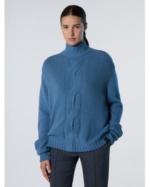 North Sails Pullover Stehkragen mit Maxi-Zopfstrick