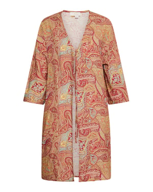 usha Kimono Damen Bordeaux Mehrfarbig