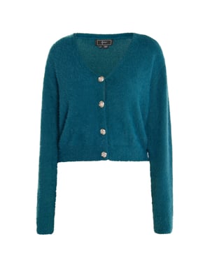 Faina Strickjacke Damen Smaragdgrün