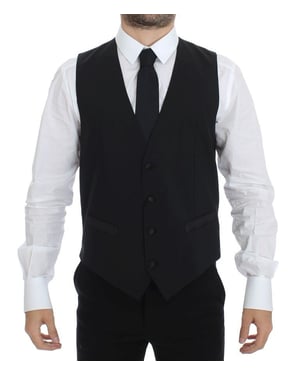 Dolce & Gabbana Klassische Wollweste - Schwarz