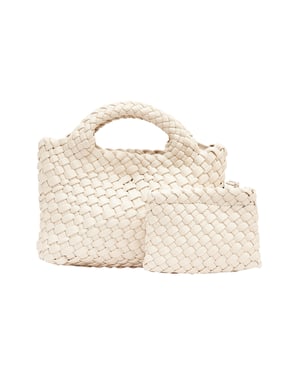 FELIPA Schultertaschen Damen Wollweiß