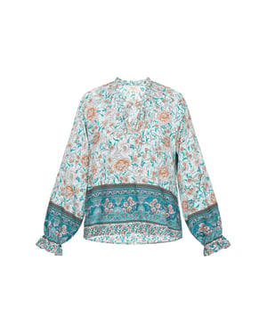 usha Bluse Frauen aqua mehrfarbig